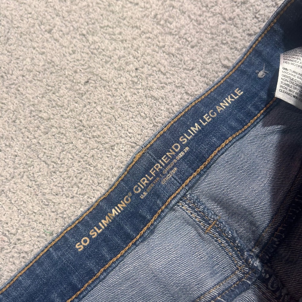 Chico's Jeans So Slimming Girlfriend Ankle 12R Floral Embroidered Cottagecore - Picture 10 of 10